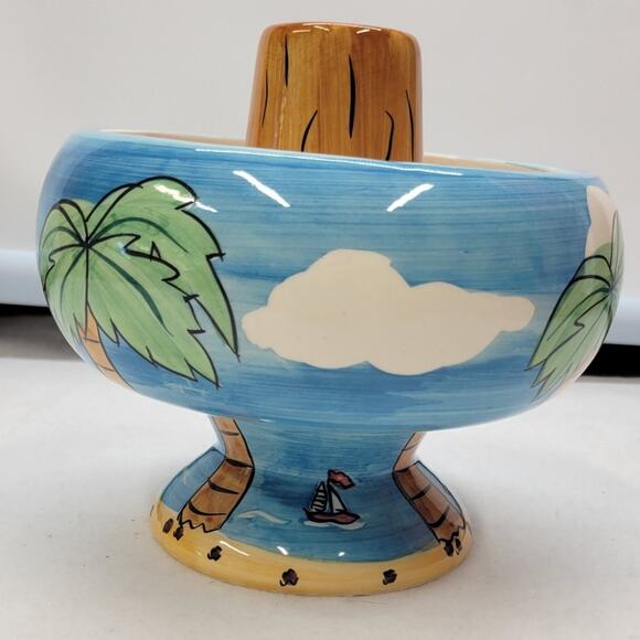 Palm Tree Volcano Drinking Bowl - Picture 2 of 11